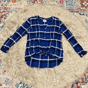 Anthropologie Holding Horses flannel blouse size 8